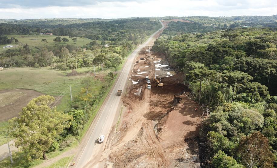 PRC-466 entre Turvo e Palmeirinha - obras de duplicação