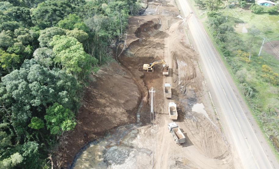 PRC-466 entre Turvo e Palmeirinha - obras de duplicação