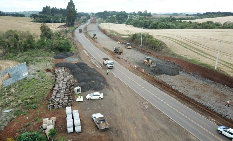 PRC-466 entre Turvo e Palmeirinha - obras de duplicação
