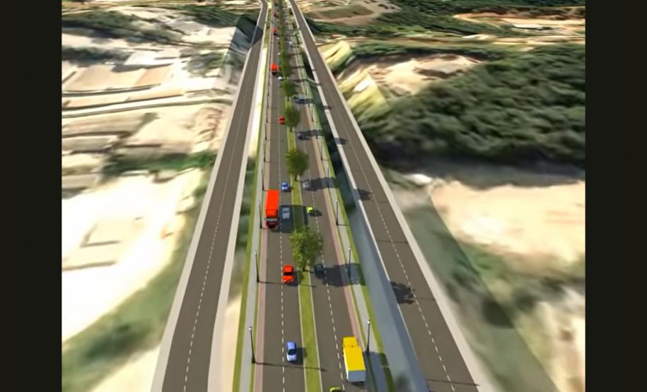 Maquete digital da duplicação da Rodovia dos Minérios