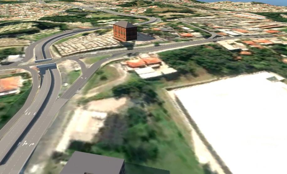 Maquete digital da duplicação da PR-417 entre Colombo e Curitiba