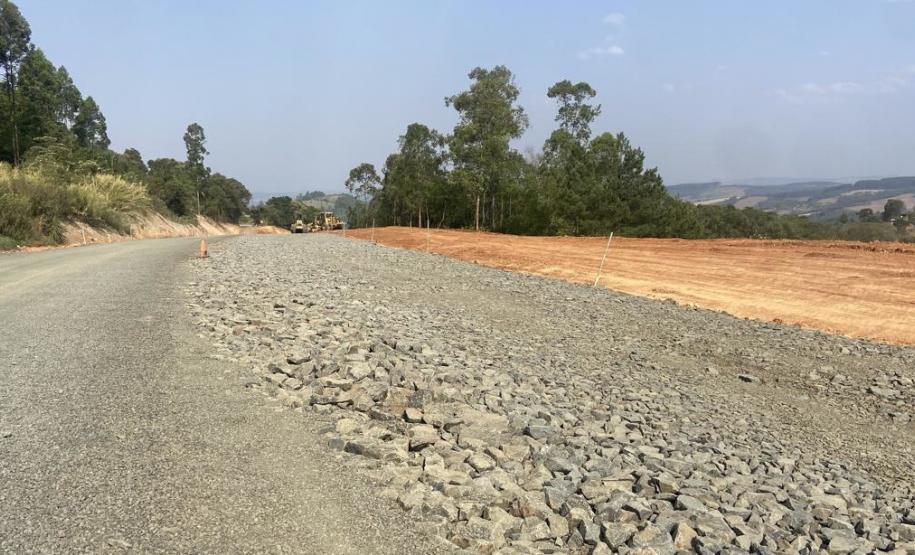 PR-160 entre Imbaú e Reserva, serviços da obra anterior