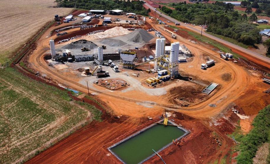 Duplicação da PRC-466 entre Pitanga e Turvo - usina de concreto