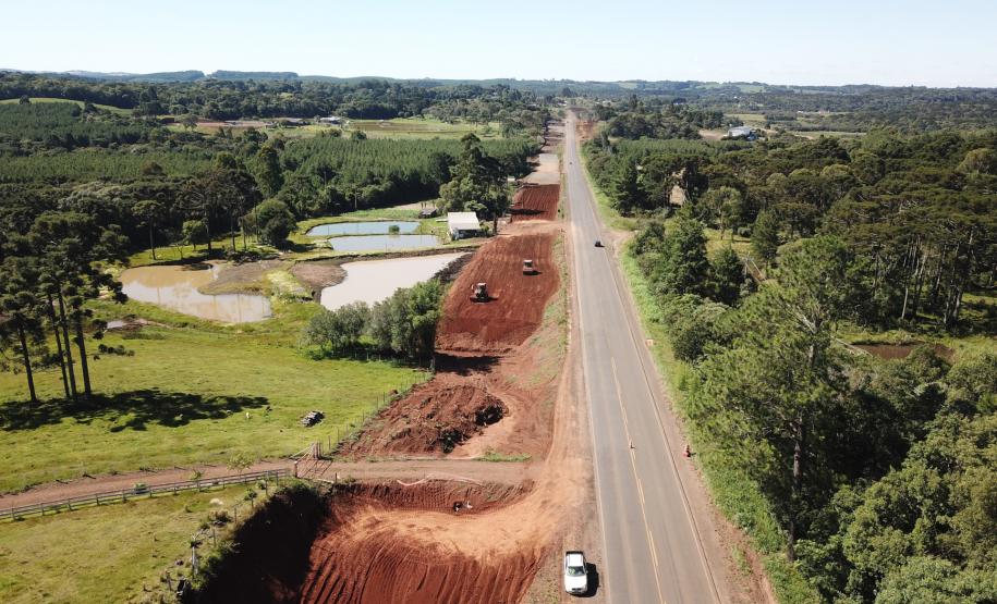 PRC-466 entre e Turvo e Palmeirinha - obra de duplicação