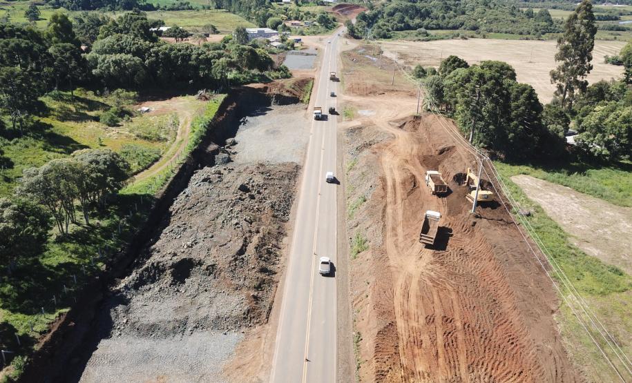 PRC-466 entre e Turvo e Palmeirinha - obra de duplicação