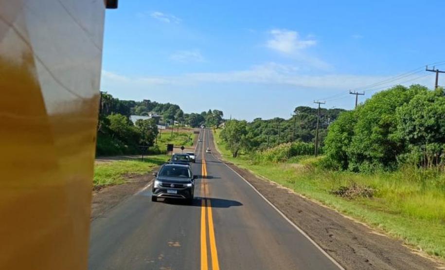 PR-170 sinalização horizontal em Guarapuava