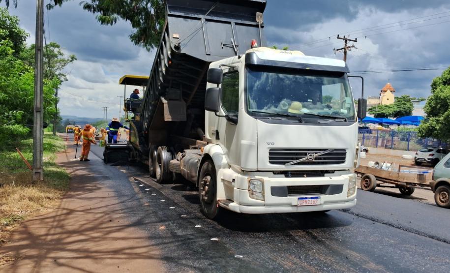 PR-218 serviços de conservação no acesso para Maravilha
