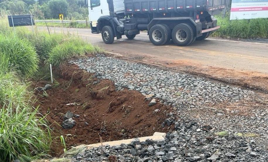 PR-560 melhorias no taper em trevo rodoviário