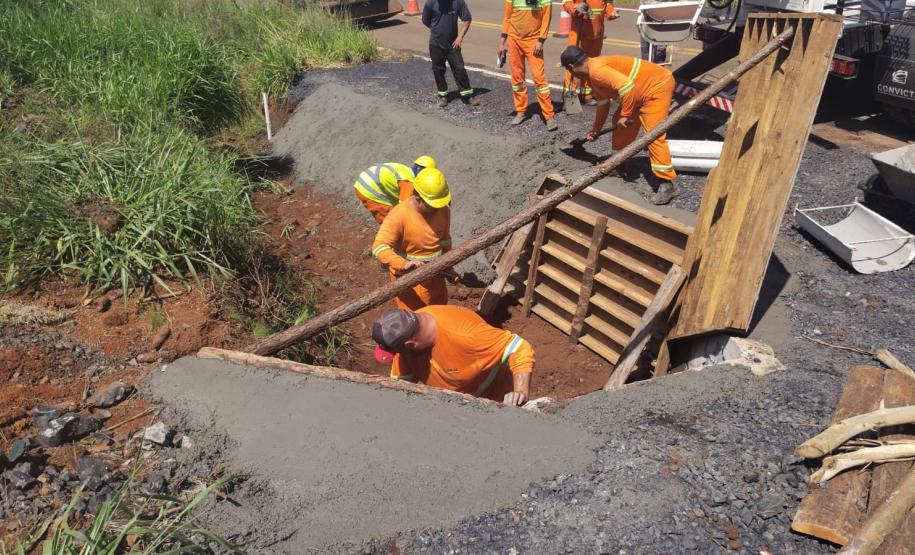 PR-560 melhorias no taper em trevo rodoviário