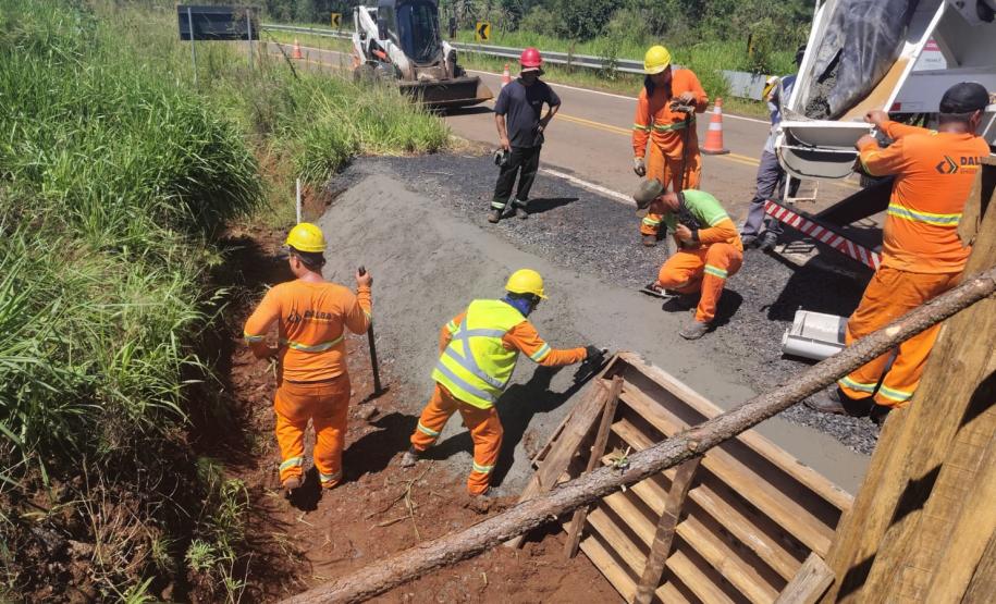 PR-560 melhorias no taper em trevo rodoviário