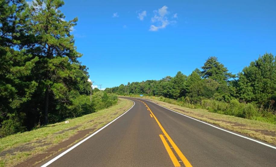 PRC-158 em Rio Bonito do Iguaçu, serviços de reperfilagem e sinalização