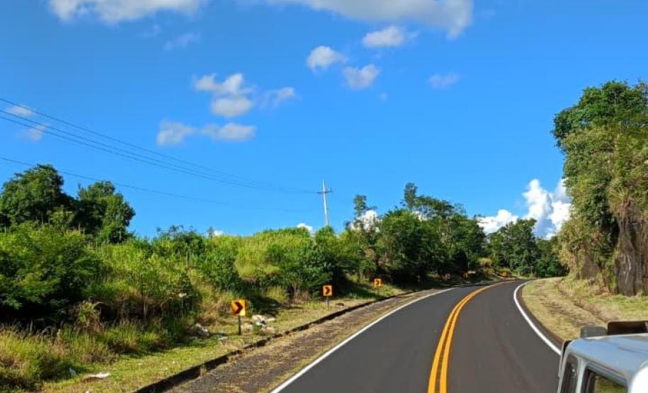 PRC-158 em Rio Bonito do Iguaçu, serviços de reperfilagem e sinalização
