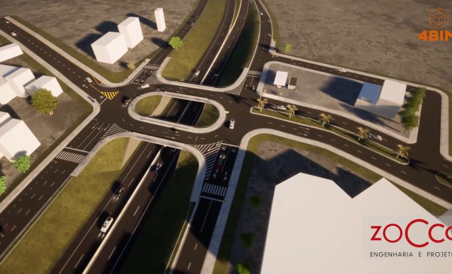 BR-369 maquete novo Trevo da Esperança em Cambé