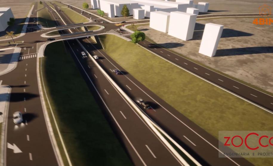 BR-369 maquete novo Trevo da Esperança em Cambé