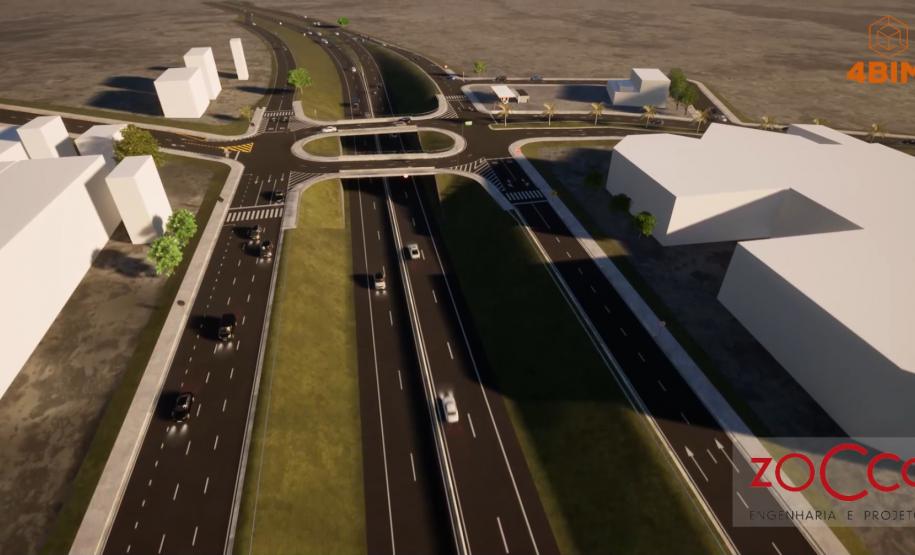 BR-369 maquete novo Trevo da Esperança em Cambé