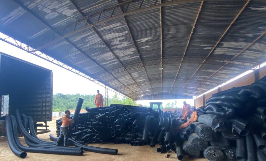 PR-092 em Doutor Ulysses obra de pavimentação