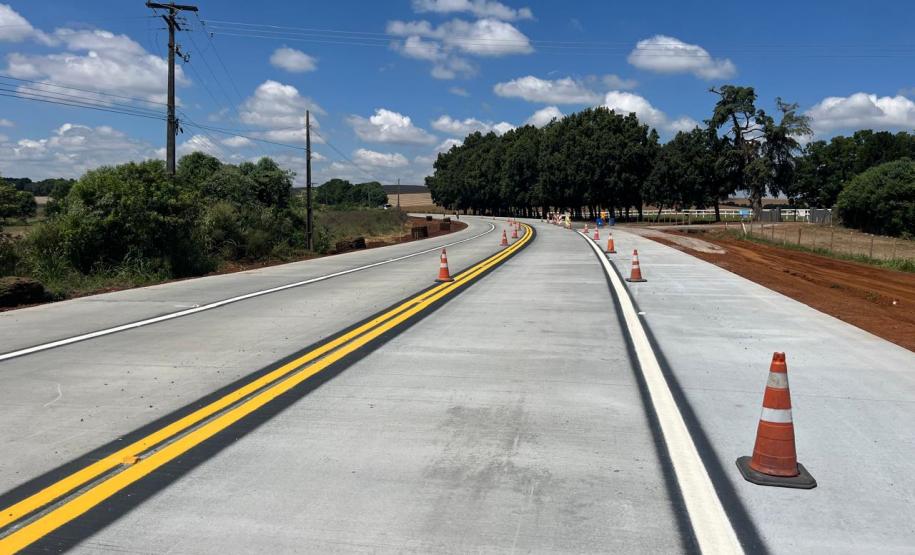 PR-151 whitetopping entre Ponta Grossa e Palmeira chega a 35%