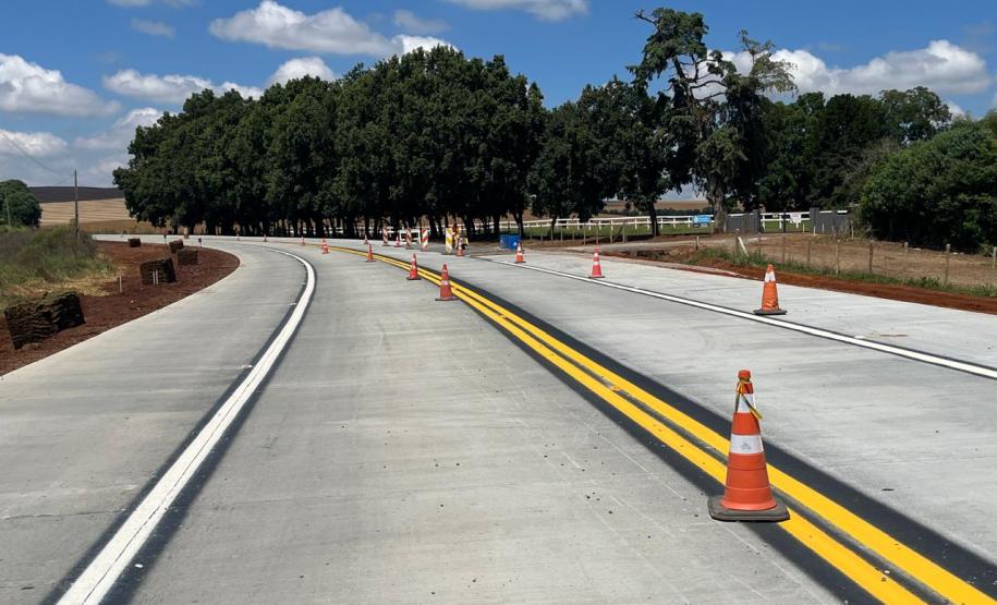 PR-151 whitetopping entre Ponta Grossa e Palmeira chega a 35%