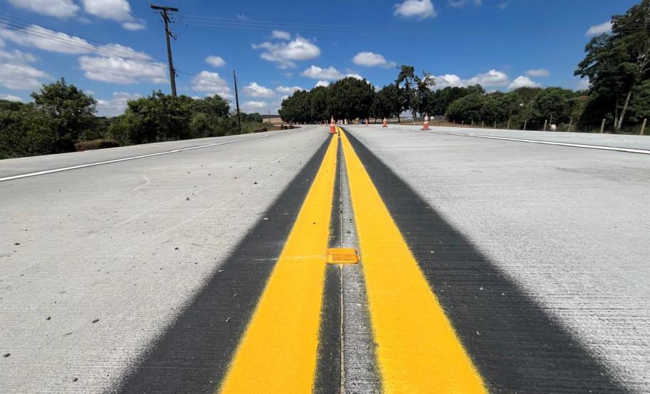 PR-151 whitetopping entre Ponta Grossa e Palmeira chega a 35%