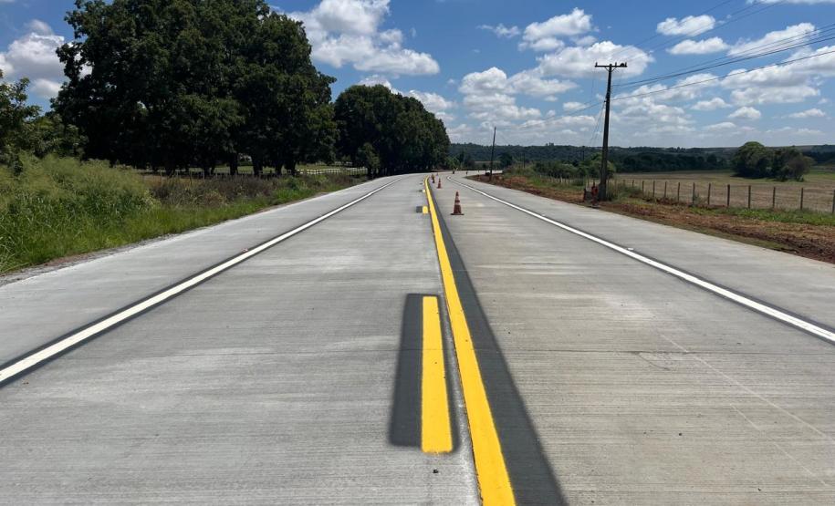 PR-151 whitetopping entre Ponta Grossa e Palmeira chega a 35%