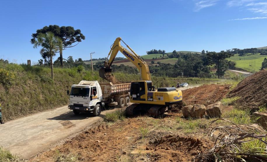 PR-160 serviços iniciais da pavimentação remanescente entre Imbaú e Reserva