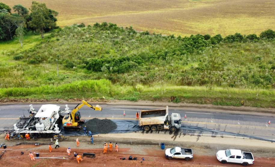 PR-460 restauração em concreto entre Nova Tebas e Pitanga