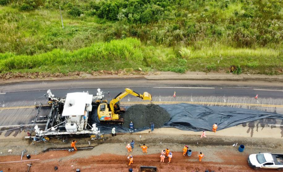 PR-460 restauração em concreto entre Nova Tebas e Pitanga