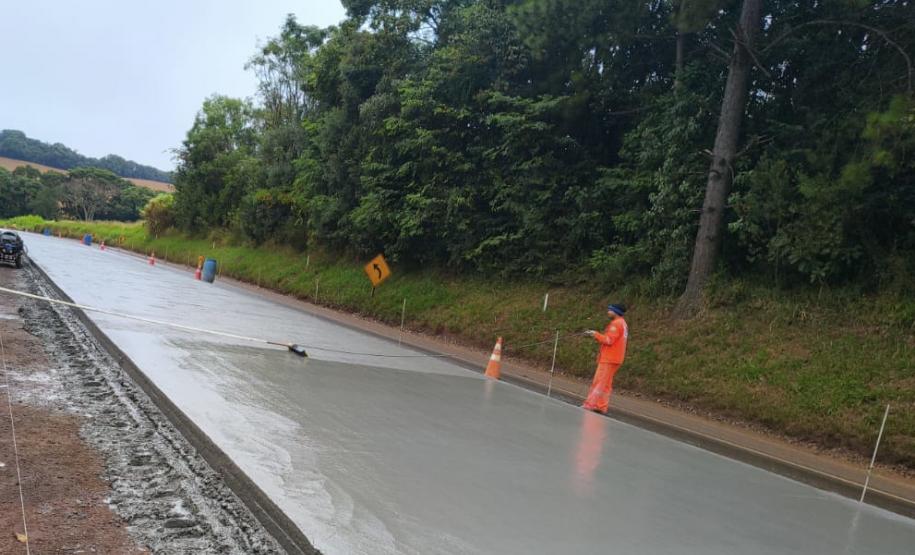 PR-460 restauração em concreto entre Nova Tebas e Pitanga