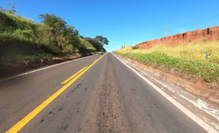 PR-542 em Colorado, trecho que será estudo em projeto de restauração e ampliação