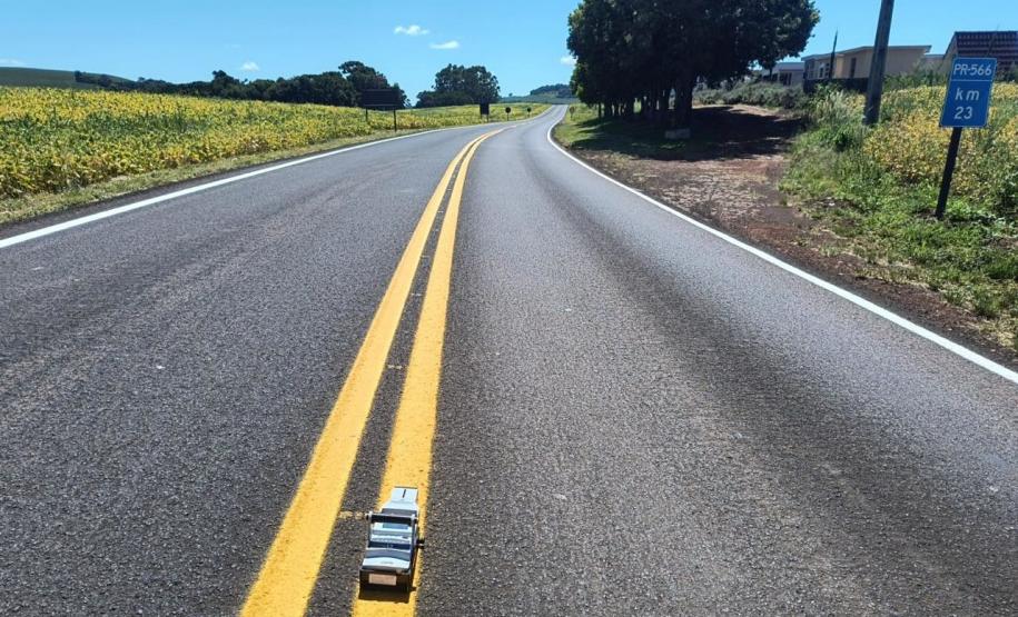 Serviços de reforço da sinalização na PR-566 entre Francisco Beltrão e Itapejara do Oeste