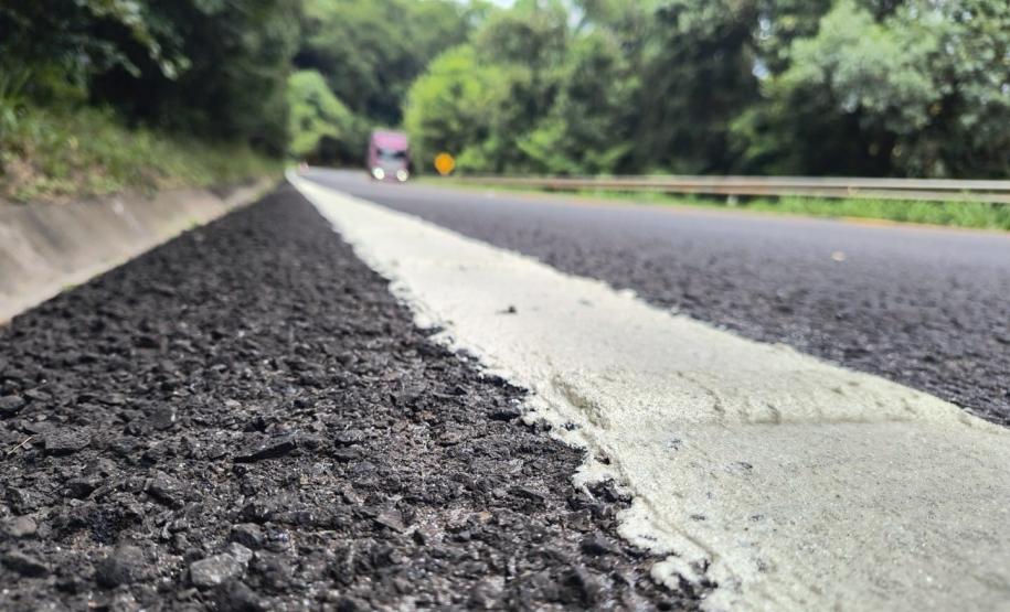 Serviços de reforço da sinalização na PR-566 entre Francisco Beltrão e Itapejara do Oeste