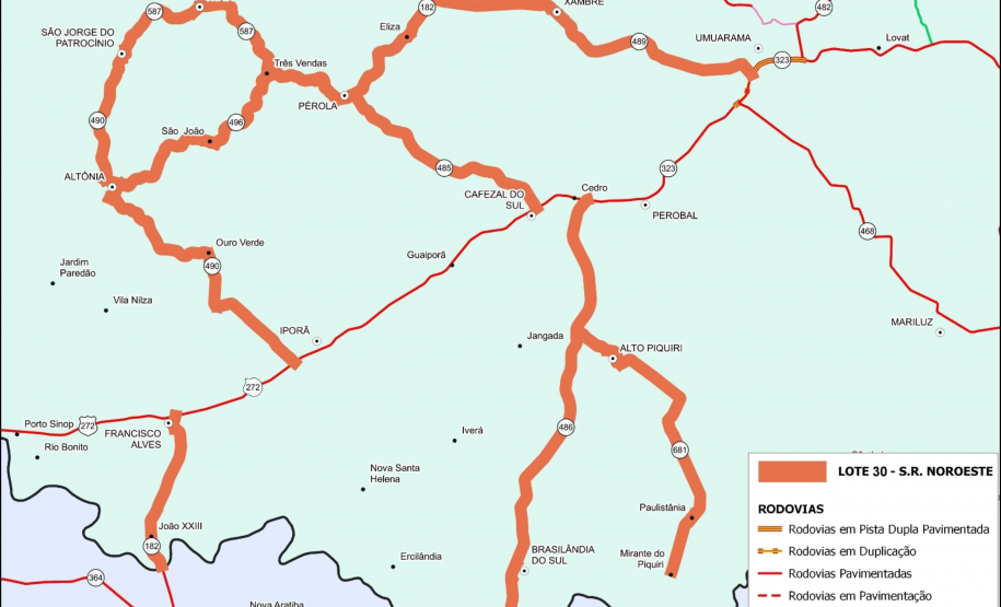Mapa do lote 30 do ProMAC