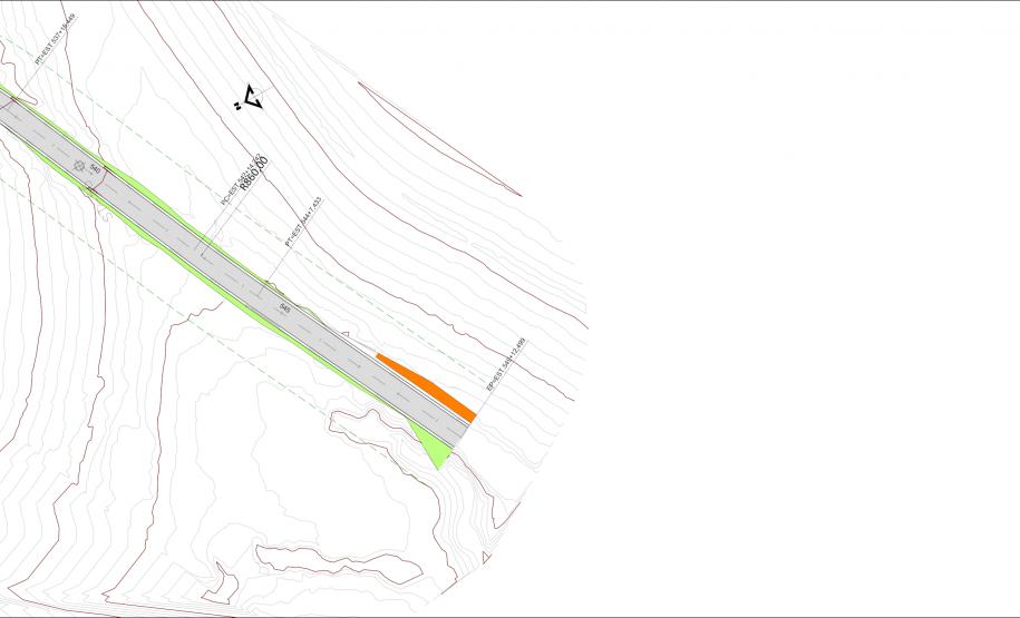 PR-436 em Ribeirão do Pinhal - final do trecho do projeto geométrico