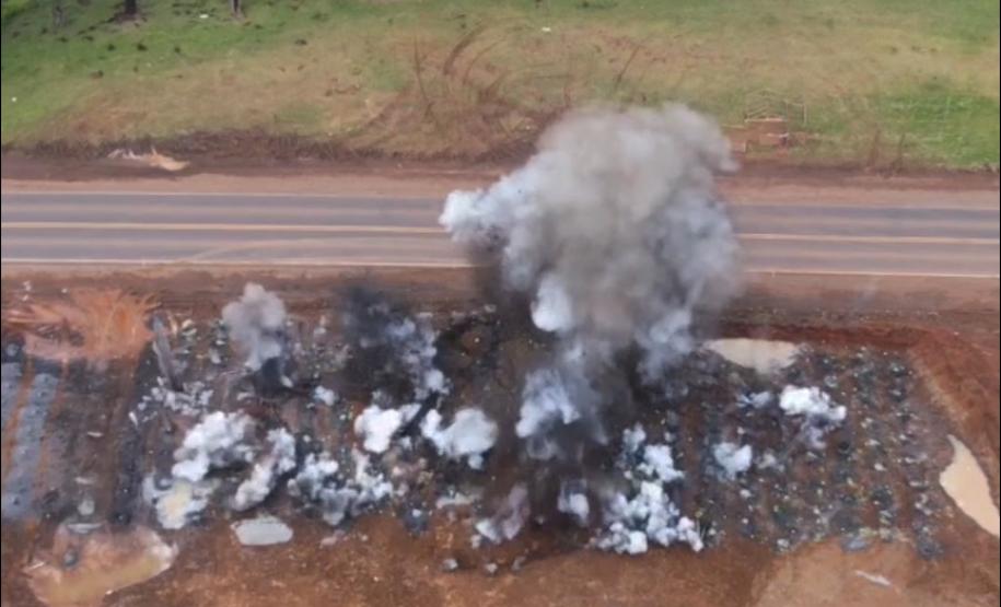 PRC-466 detonação de rochas em Turvo