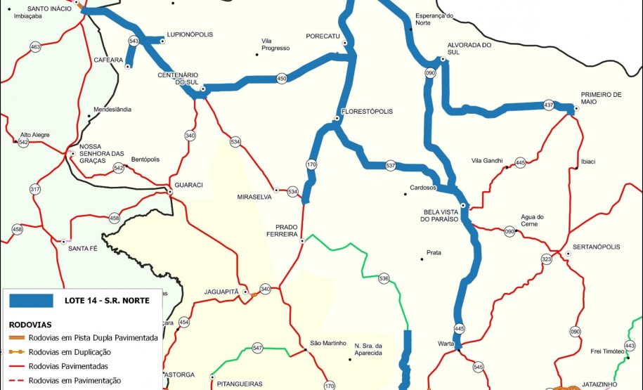 Mapa do Lote 14 do ProMAC