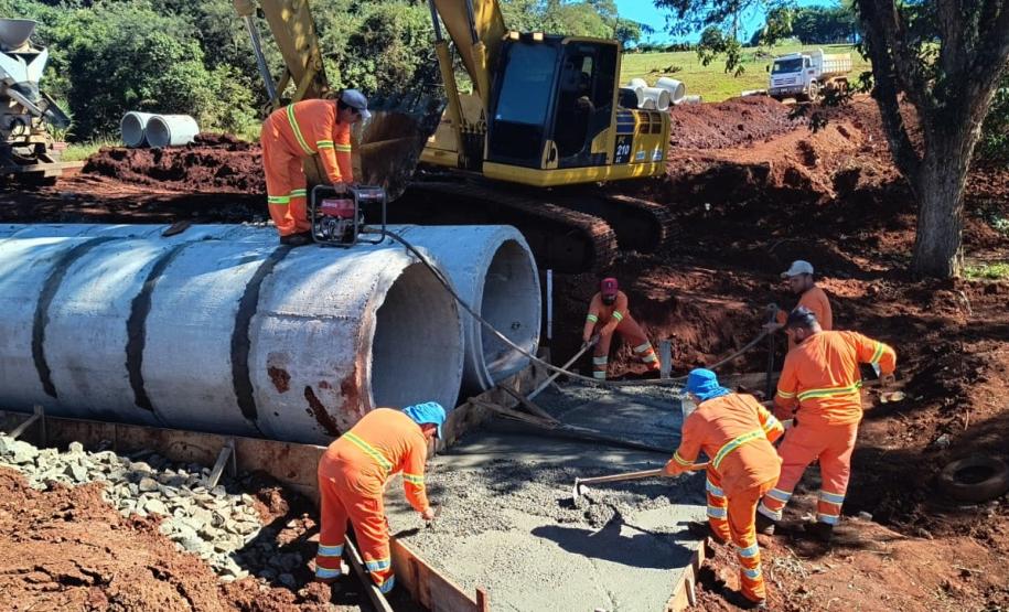 PR-239 pavimentação entre Mato Rico e Roncador - sistema de drenagem de águas