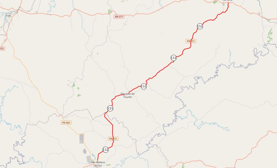 DER/PR publica edital para restaurar rodovia entre Palmeira e São Mateus do Sul