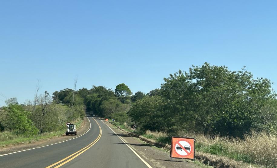 Rodovia entre Colorado e Santo Inácio tem alteração no tráfego