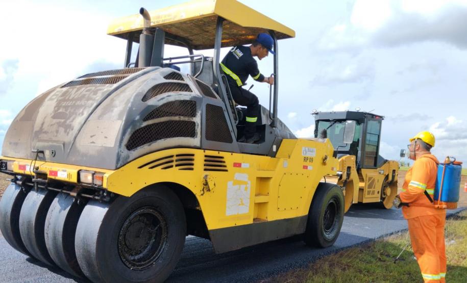 Serviços de conservação na PR-473 entre Nova Laranjeiras e Espigão Alto do Iguaçu