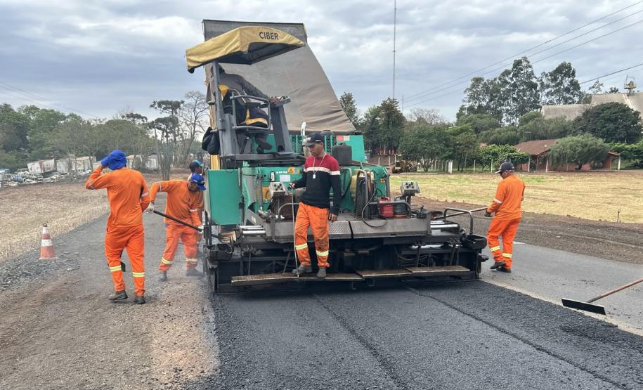 Rodovia entre Vera Cruz do Oeste e São Pedro do Iguaçu tem serviços na pista