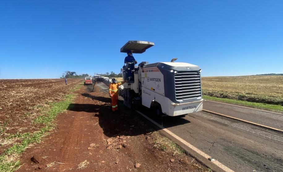 Rodovia de Marechal Cândido Rondon tem pare-e-siga para obras do DER/PR