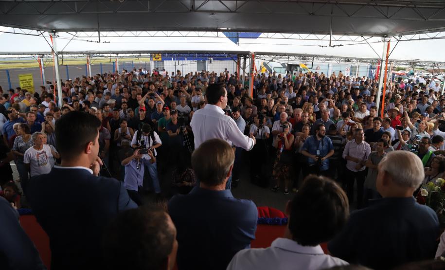 O governador Carlos Massa Ratinho Junior inaugura o Aeroporto Municipal Juvenal Loureiro Cardoso, de Pato Branco, no Sudoeste do Paraná. - Pato Branco, 10/01/2019 - Foto: José Fernando Ogura/ANPr