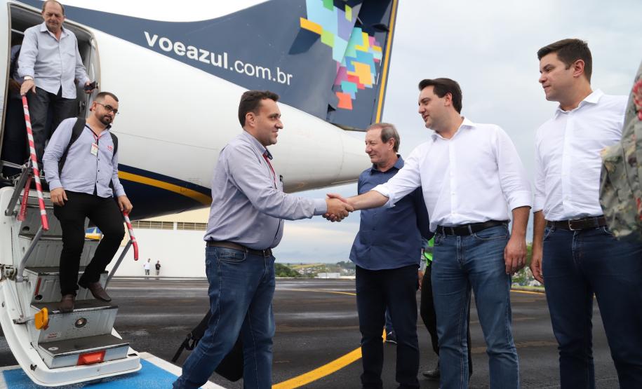 O governador Carlos Massa Ratinho Junior inaugura o Aeroporto Municipal Juvenal Loureiro Cardoso, de Pato Branco, no Sudoeste do Paraná. - Pato Branco, 10/01/2019 - Foto: José Fernando Ogura/ANPr