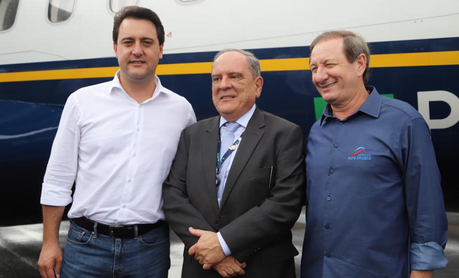 O governador Carlos Massa Ratinho Junior inaugura o Aeroporto Municipal Juvenal Loureiro Cardoso, de Pato Branco, no Sudoeste do Paraná. - Pato Branco, 10/01/2019 - Foto: José Fernando Ogura/ANPr