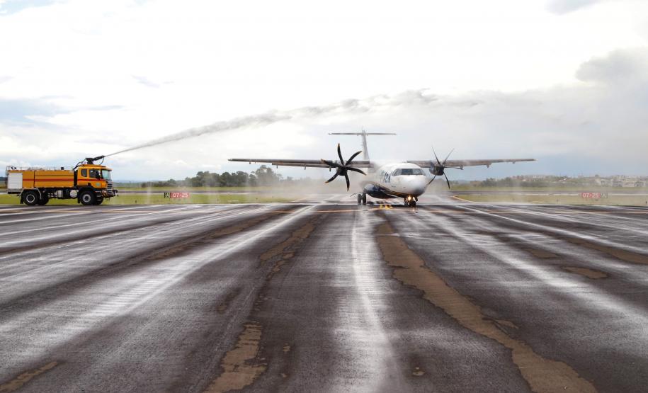 O governador Carlos Massa Ratinho Junior inaugura o Aeroporto Municipal Juvenal Loureiro Cardoso, de Pato Branco, no Sudoeste do Paraná. - Pato Branco, 10/01/2019 - Foto: José Fernando Ogura/ANPr