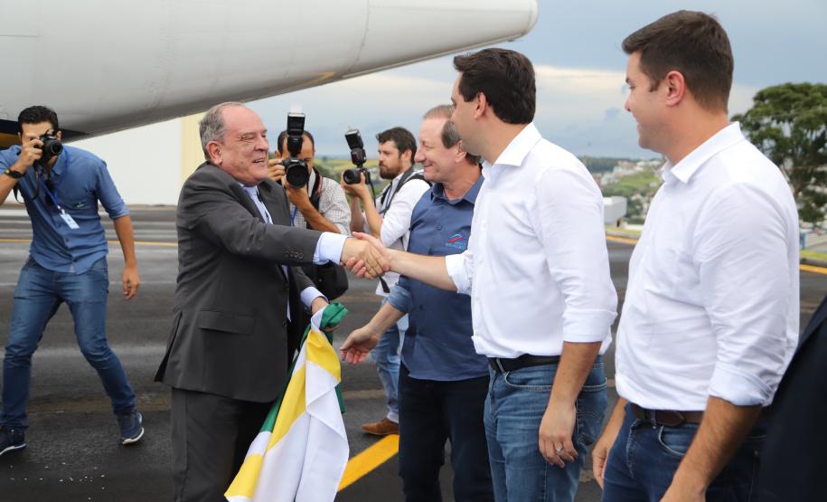 O governador Carlos Massa Ratinho Junior inaugura o Aeroporto Municipal Juvenal Loureiro Cardoso, de Pato Branco, no Sudoeste do Paraná. - Pato Branco, 10/01/2019 - Foto: José Fernando Ogura/ANPr