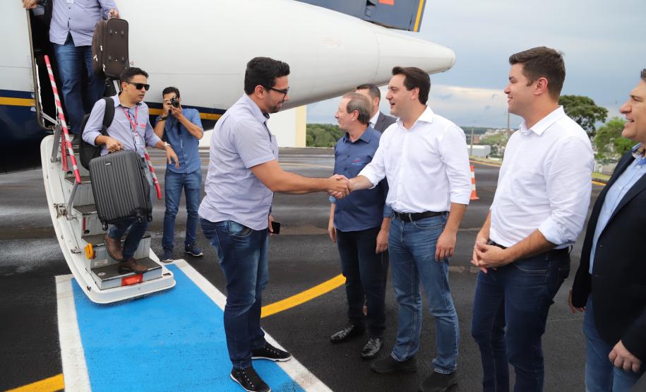 O governador Carlos Massa Ratinho Junior inaugura o Aeroporto Municipal Juvenal Loureiro Cardoso, de Pato Branco, no Sudoeste do Paraná. - Pato Branco, 10/01/2019 - Foto: José Fernando Ogura/ANPr