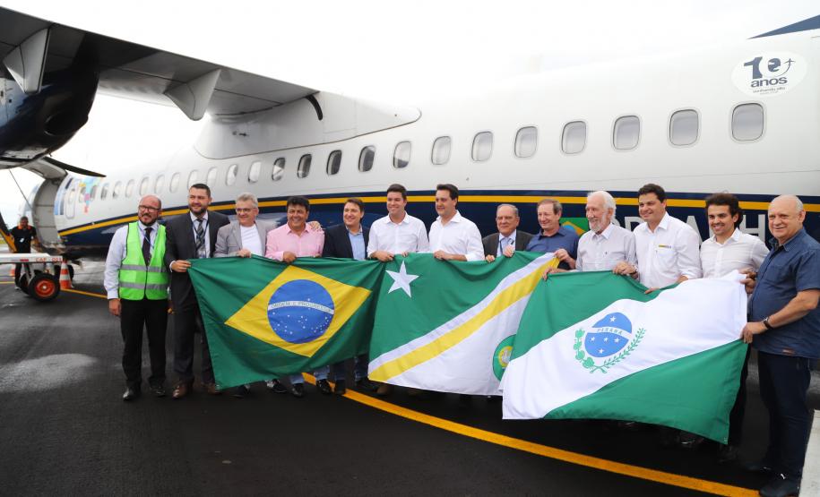 O governador Carlos Massa Ratinho Junior inaugura o Aeroporto Municipal Juvenal Loureiro Cardoso, de Pato Branco, no Sudoeste do Paraná. - Pato Branco, 10/01/2019 - Foto: José Fernando Ogura/ANPr