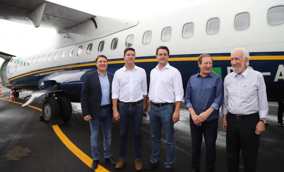 O governador Carlos Massa Ratinho Junior inaugura o Aeroporto Municipal Juvenal Loureiro Cardoso, de Pato Branco, no Sudoeste do Paraná. - Pato Branco, 10/01/2019 - Foto: José Fernando Ogura/ANPr