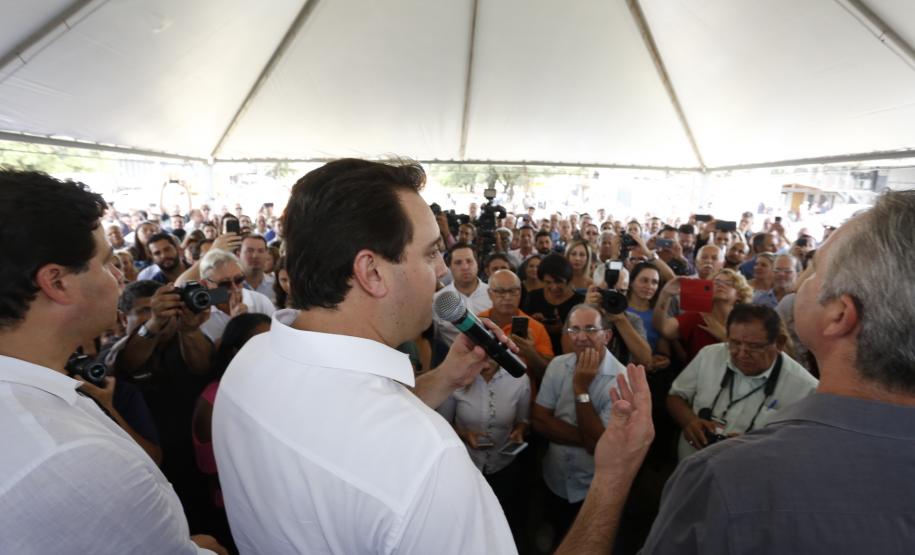 O governador Carlos Massa Ratinho Junior autoriza o início das obras de recuperação do Contorno Sul de Maringá (Noroeste). A obra será feita com recursos do Governo do Estado.  -  Maringá, 06/02/2019  -  Foto: Arnaldo Alves/ANPr